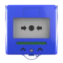 Larmknapp Blå 2x NO/NC