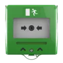 Larmknapp Grön 2x NO/NC