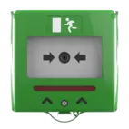 Larmknapp Grön 2x NO/NC