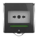 Larmknapp Svart 2x NO/NC