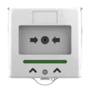 Larmknapp Vit 2x NO/NC