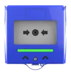 Larmknapp Blå med LED utan förlarm