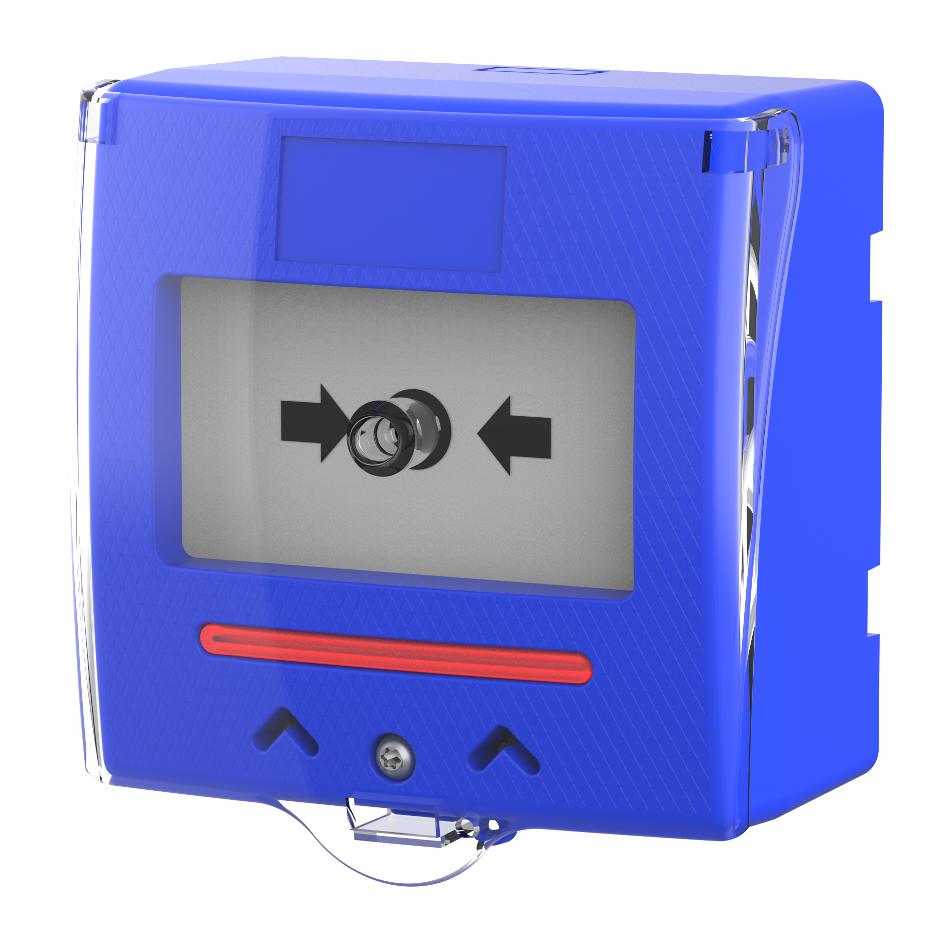 Larmknapp Blå med LED utan förlarm