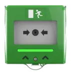 Larmknapp Grön med LED indikering