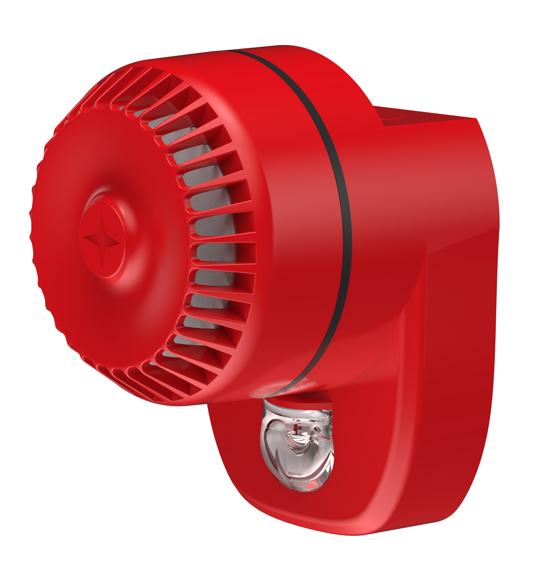 Kombilarmdon EN54 blixt / Siren Röd