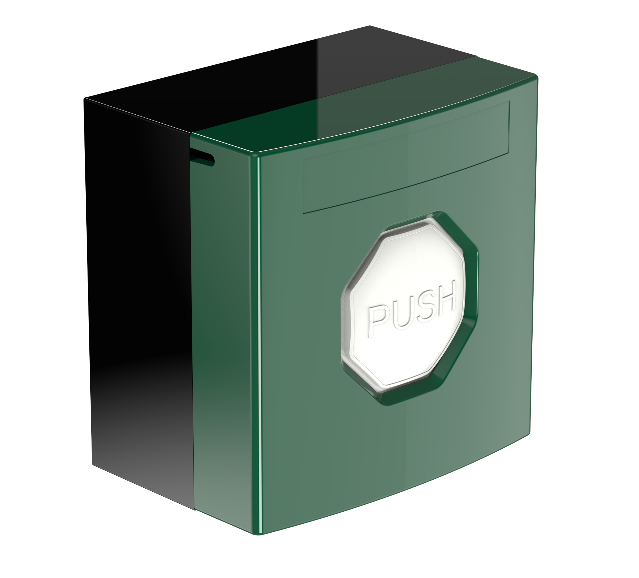 Larmknapp, Grön m Vit knapp