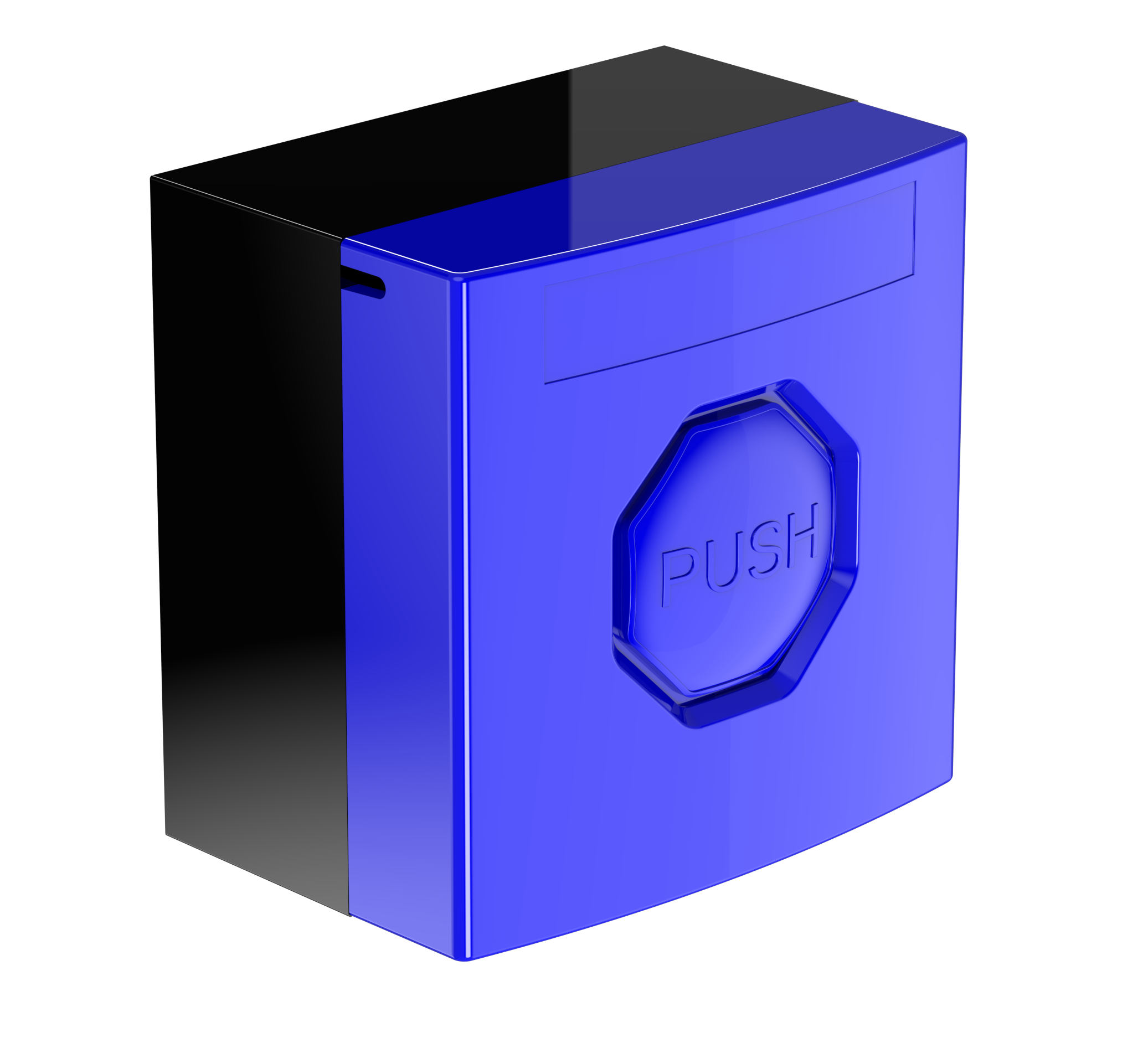 Larmknapp Blå m. Blå knapp