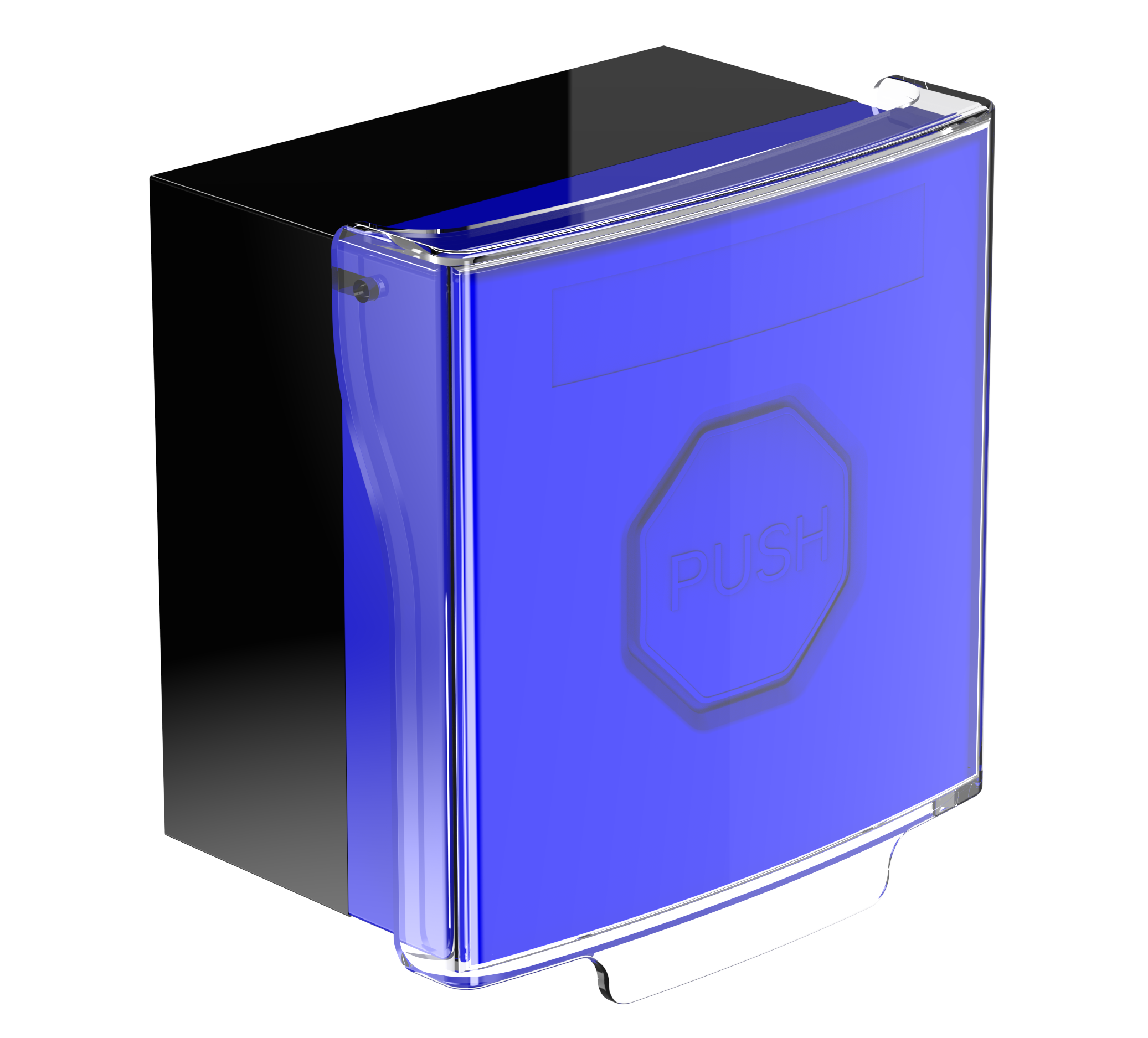 Larmknapp Blå m. Blå knapp