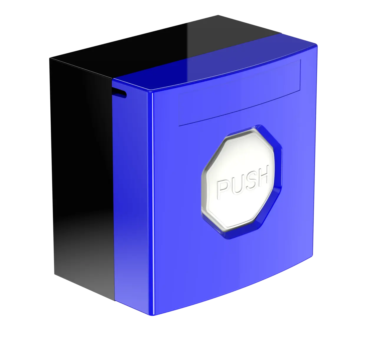 Larmknapp Blå m. Vit knapp