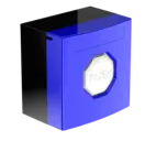 Larmknapp Blå m. Vit knapp