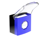 Larmknapp Blå m. Vit knapp