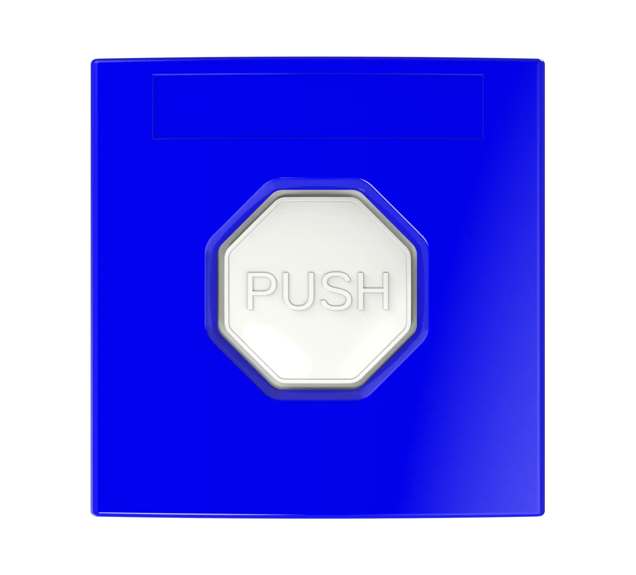 Larmknapp Blå m. Vit knapp