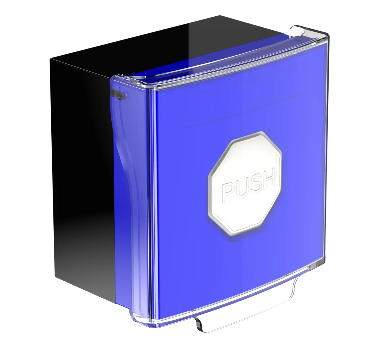 Larmknapp Blå m. Vit knapp