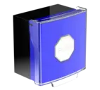 Larmknapp Blå m. Vit knapp