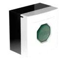 Larmknapp Vit. Grön knapp