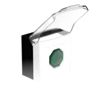 Larmknapp Vit. Grön knapp