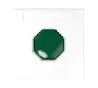 Larmknapp Vit. Grön knapp