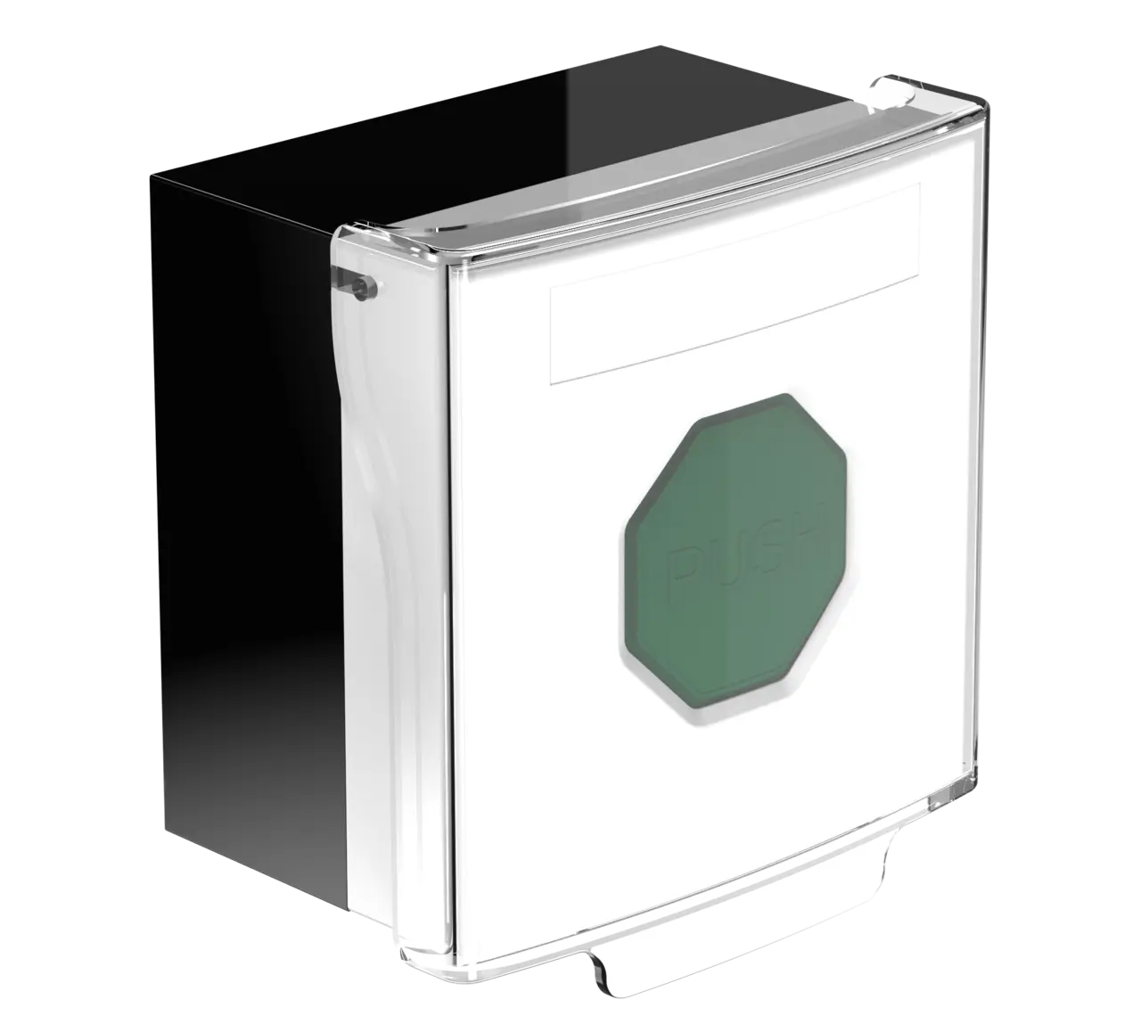 Larmknapp Vit. Grön knapp