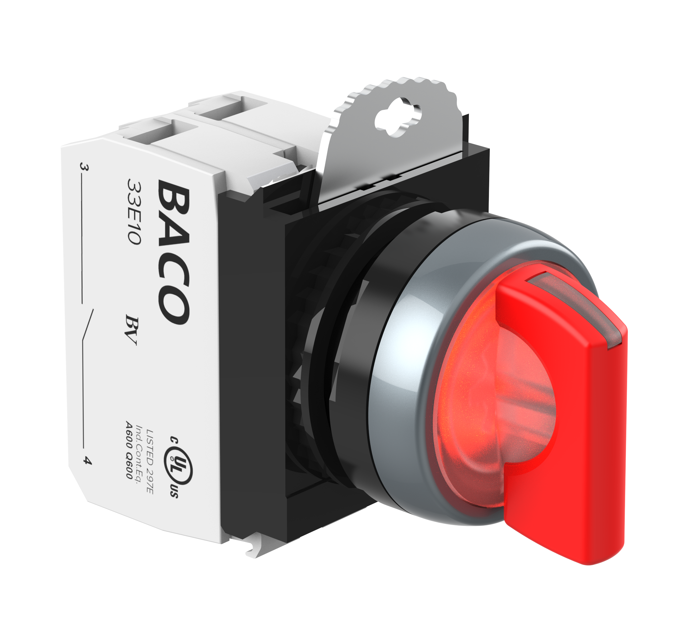 Vred m. LED 1-0 fast 1xNO