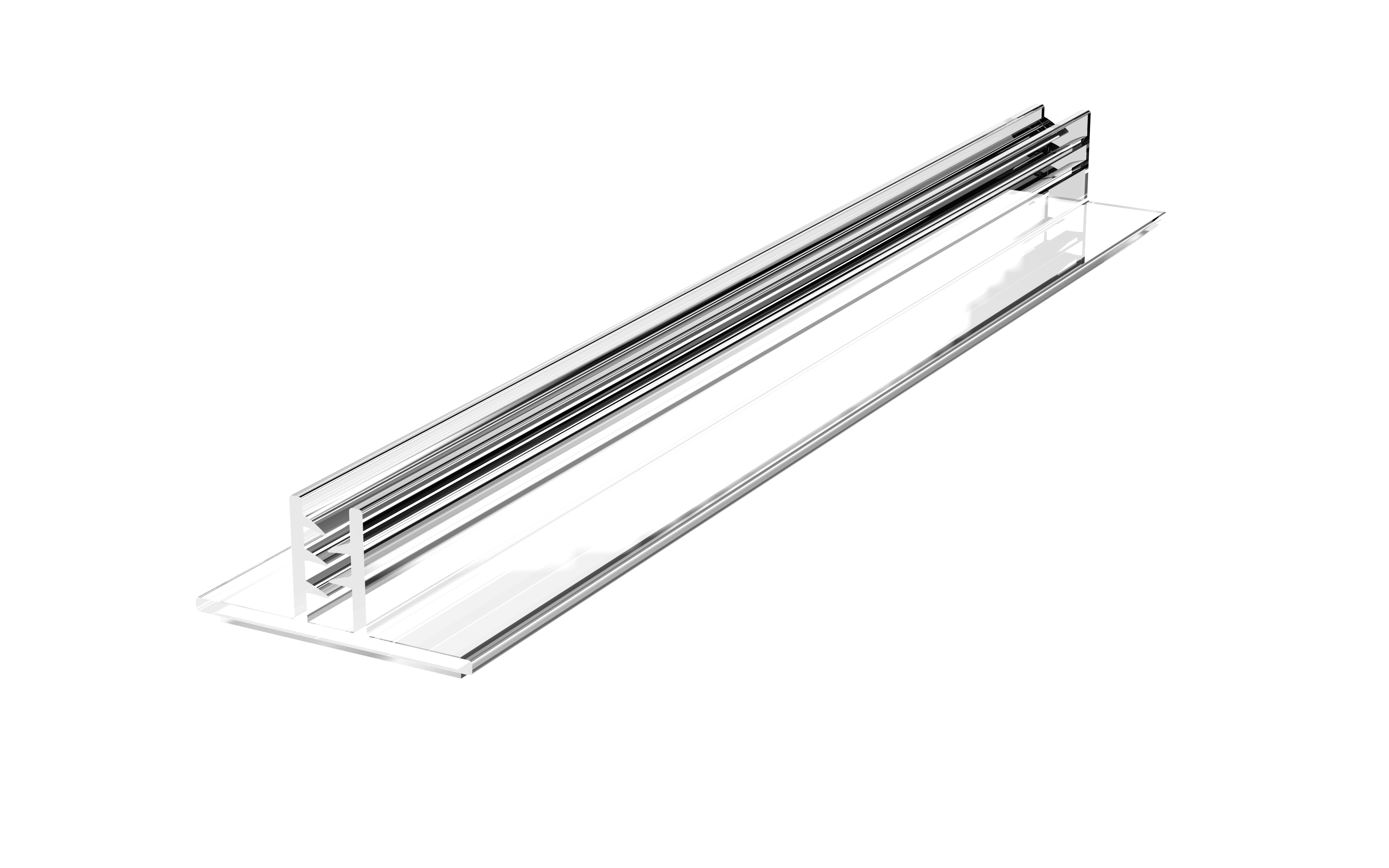 Skylthållare plast 150x25mm