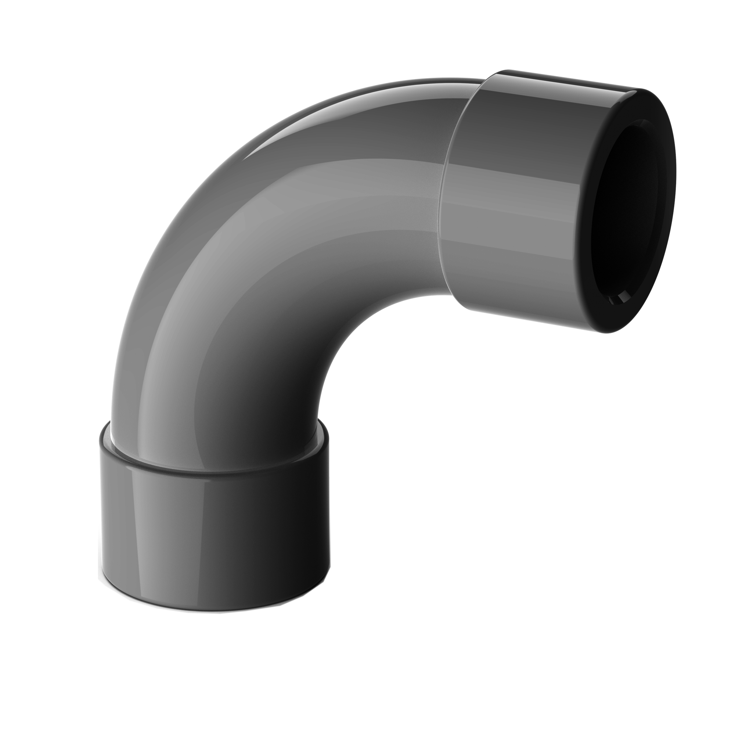Böj 90 ABS 25 mm Mörkgrå