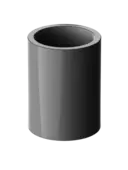 Muff ABS d=25 Mörkgrå