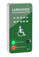 Larmpanel utan tal 11-20 platser