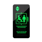 Skylt säker Hisszon Svart