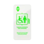 Skylt säker hisszon Vit