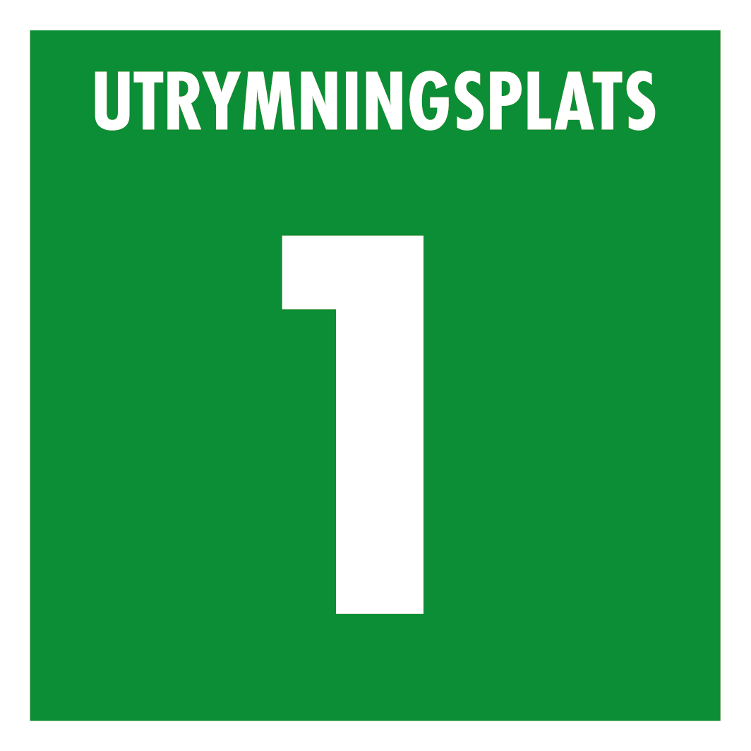 Skylt 90x90 Säkerplats nr 1