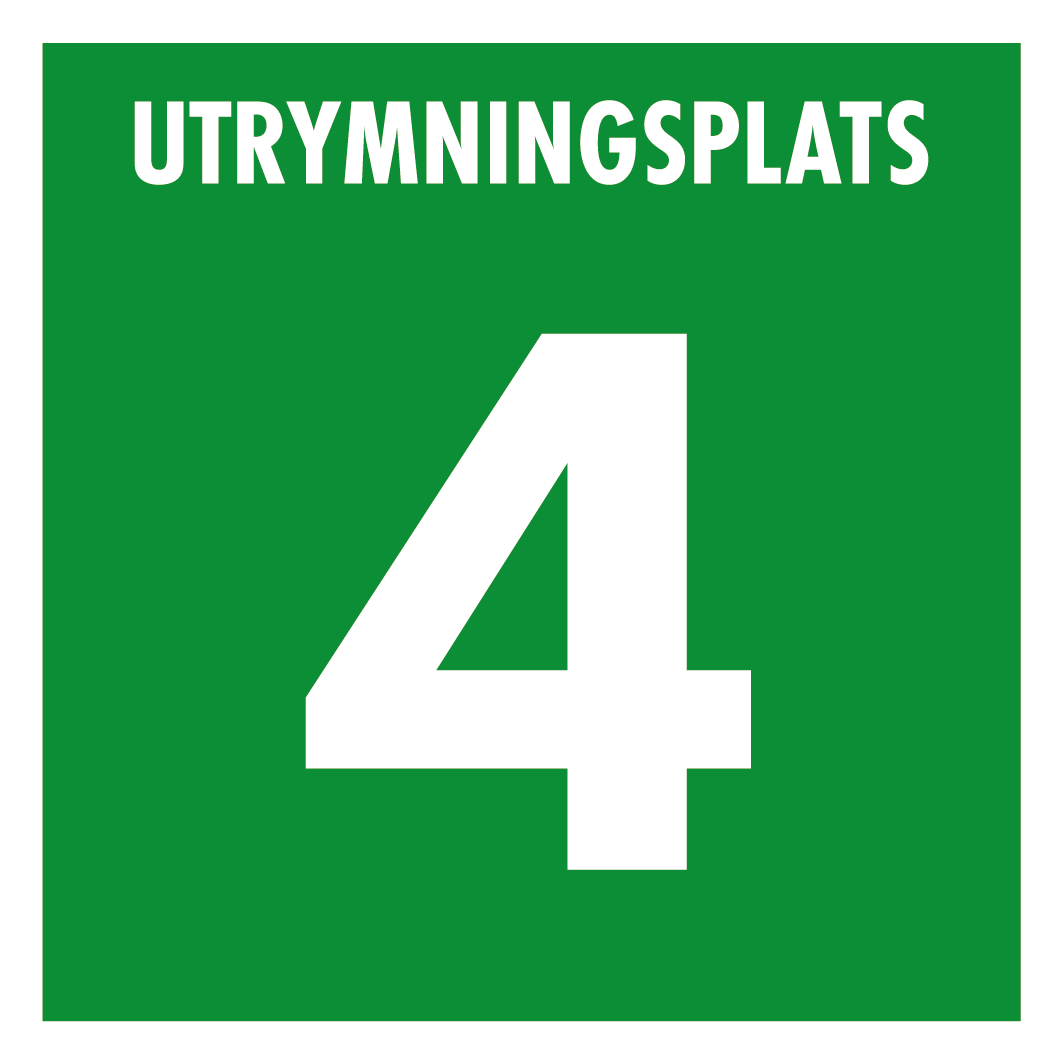 Skylt 90x90 Säkerplats nr 4