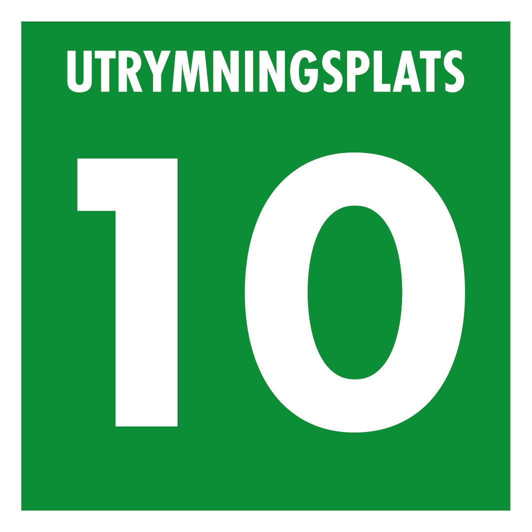 Skylt 90x90 Säkerplats nr 10