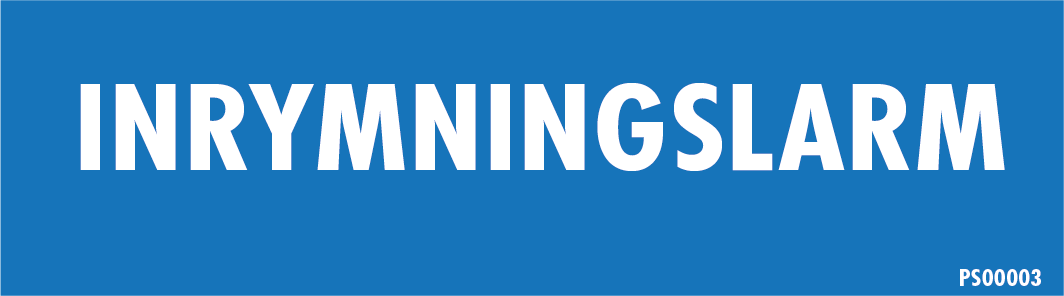 Skylt 90x25 Inrymningslarm