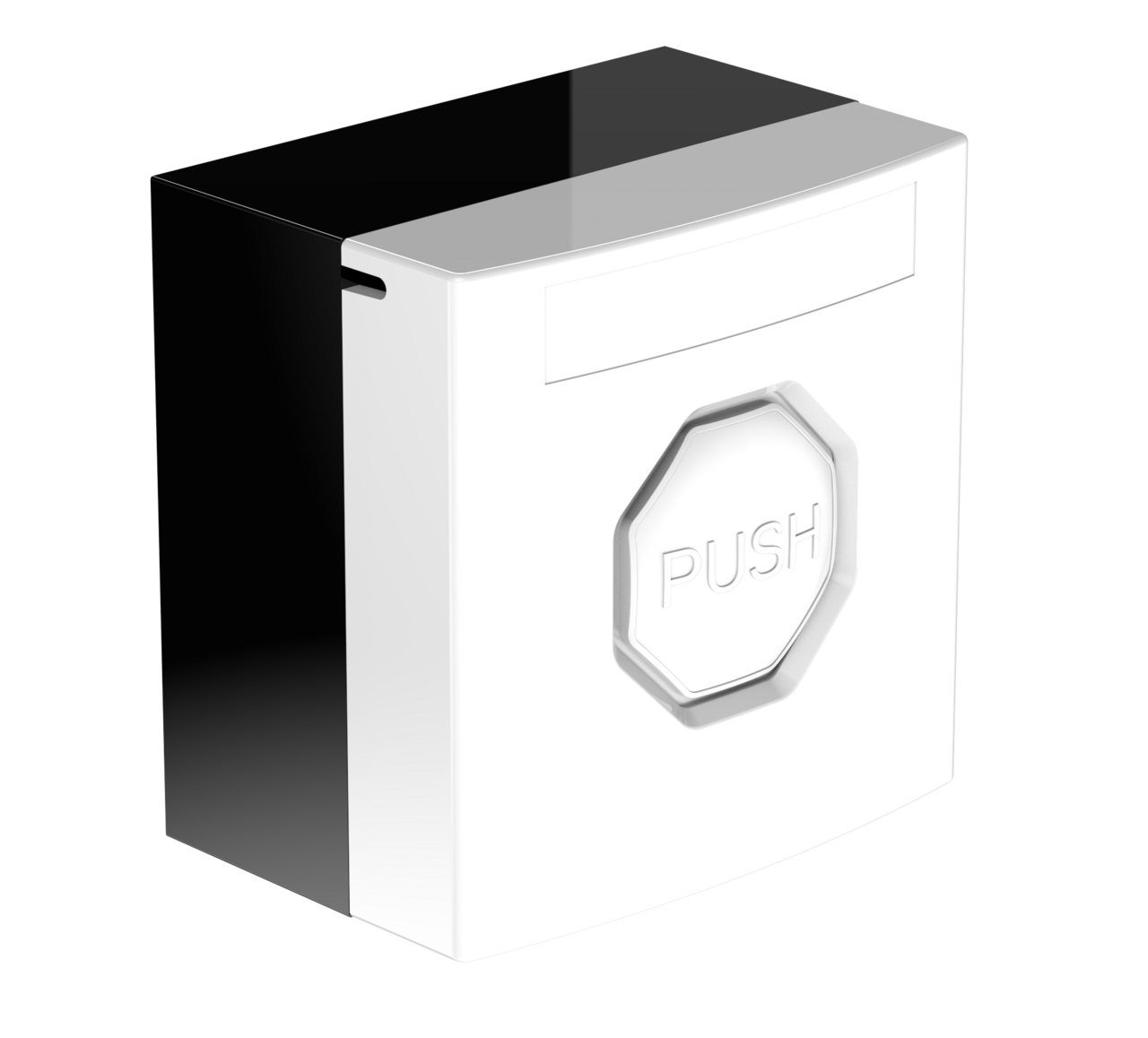 Larmknapp Vit m. Vit knapp