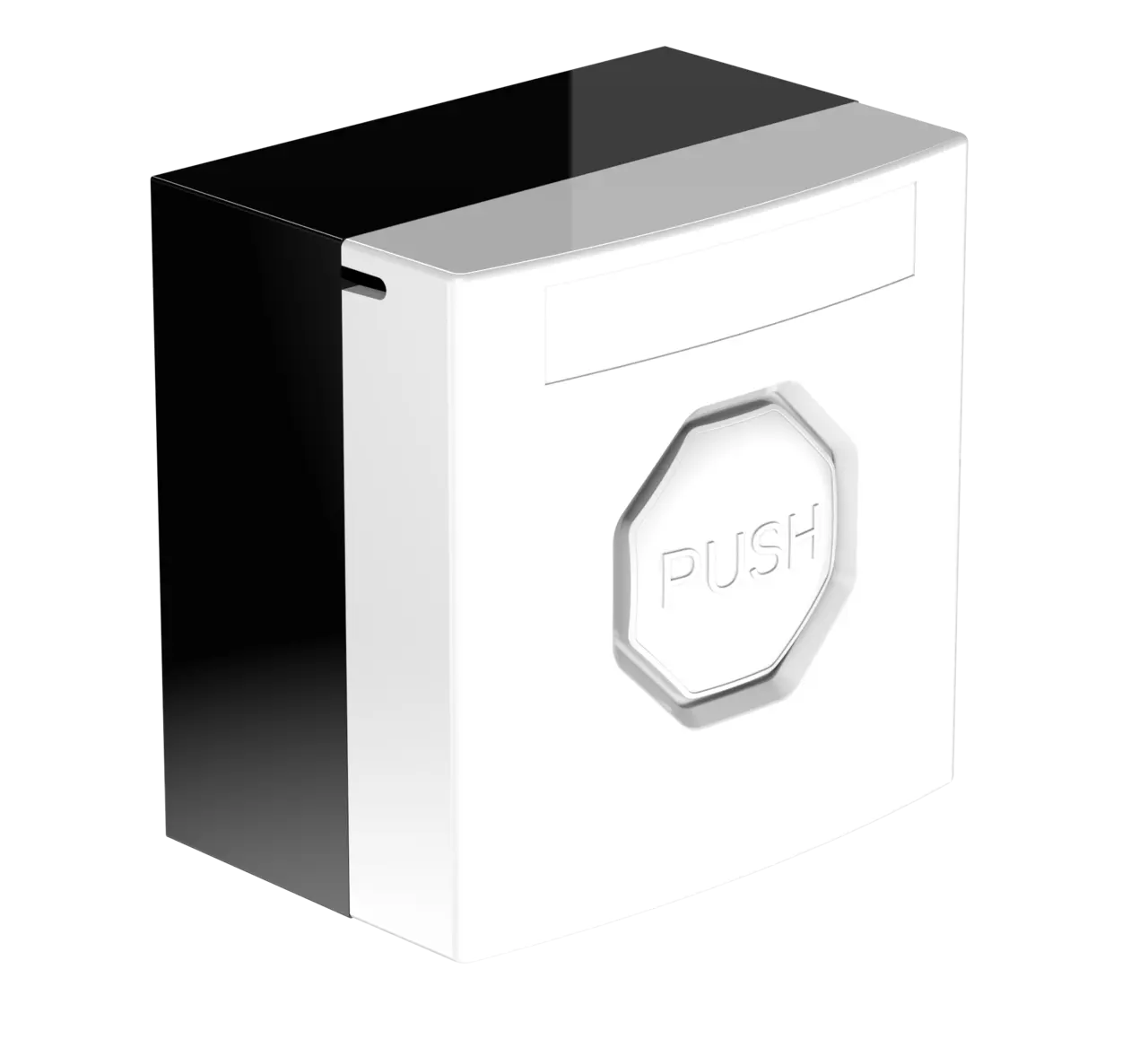 Larmknapp Vit m. Vit knapp