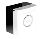 Larmknapp Vit m. Vit knapp