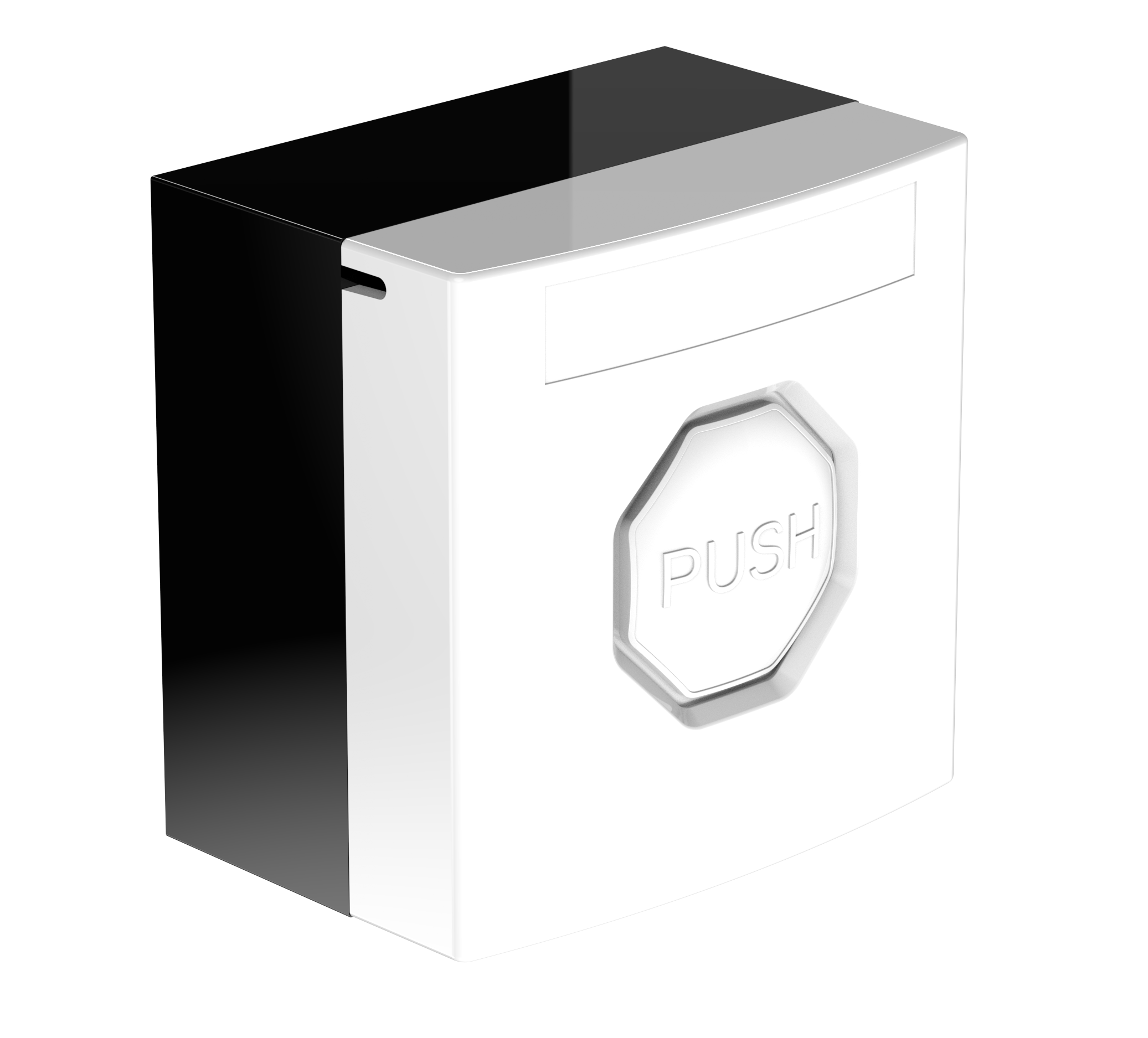 Larmknapp Vit m. Vit knapp