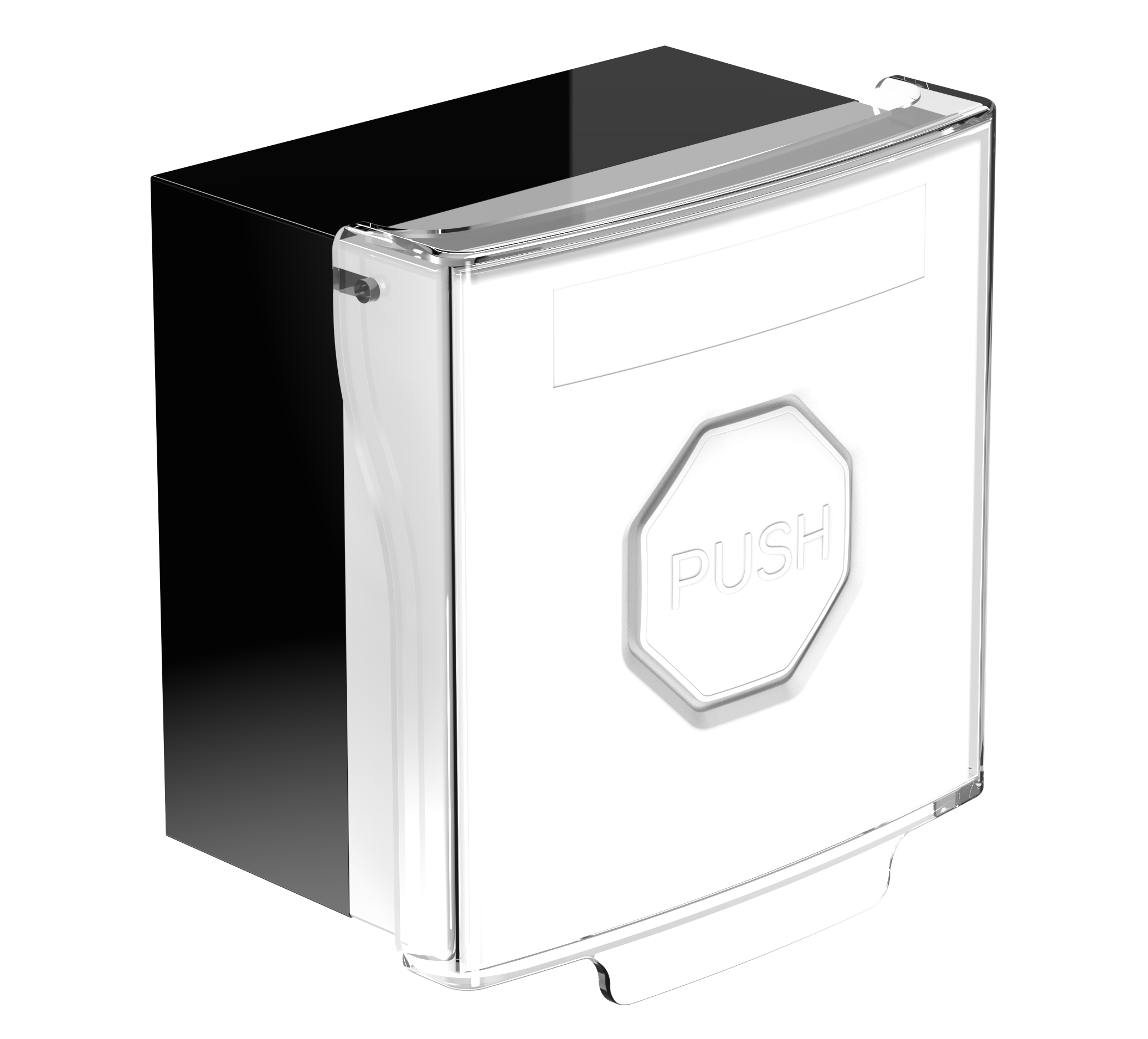 Larmknapp Vit m. Vit knapp