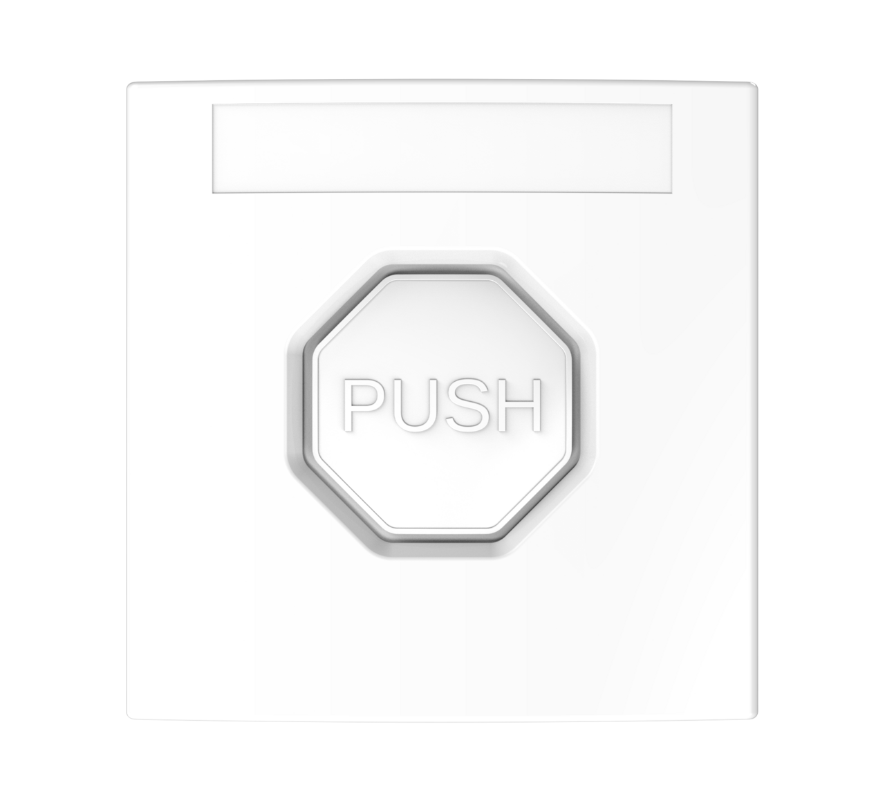 Larmknapp Vit m. Vit knapp