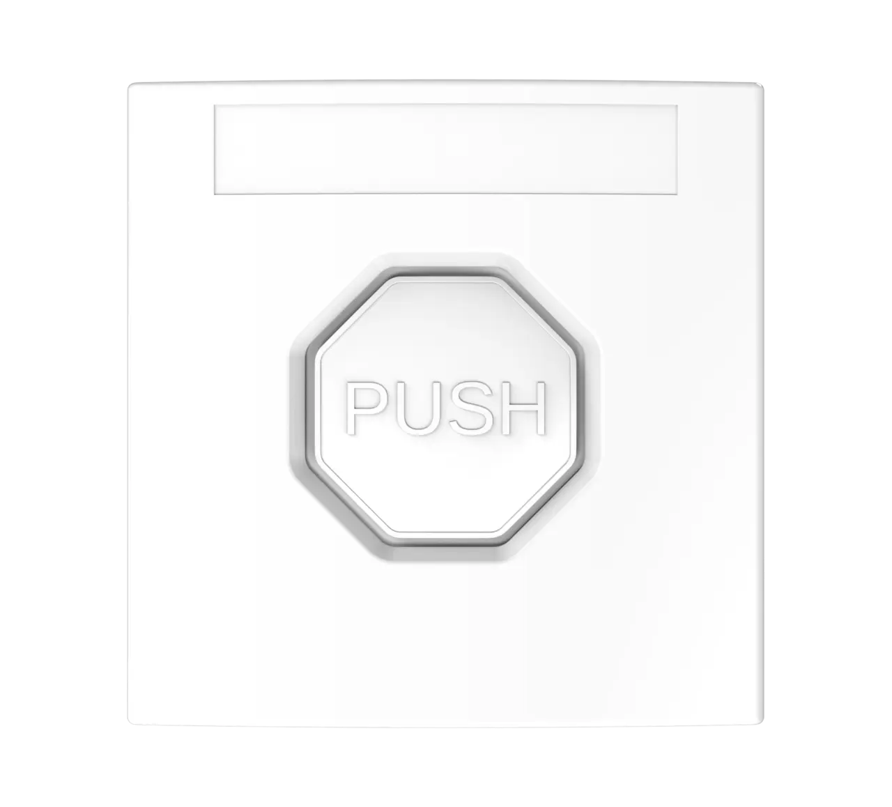 Larmknapp Vit m. Vit knapp