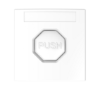 Larmknapp Vit m. Vit knapp