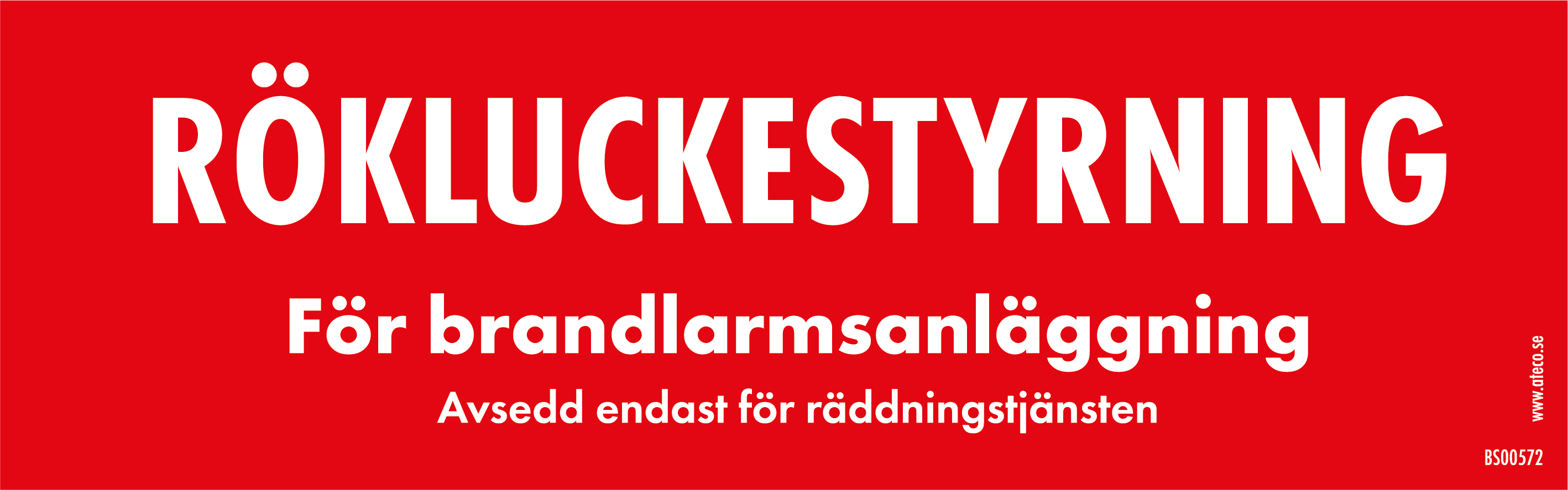 Skylt 240x75 mm röd