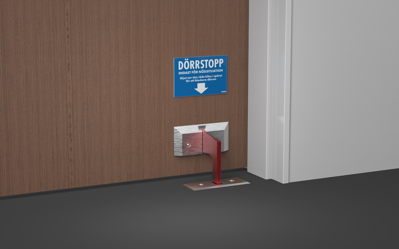 Dekal 138 x 90 Dörrstopp Pil