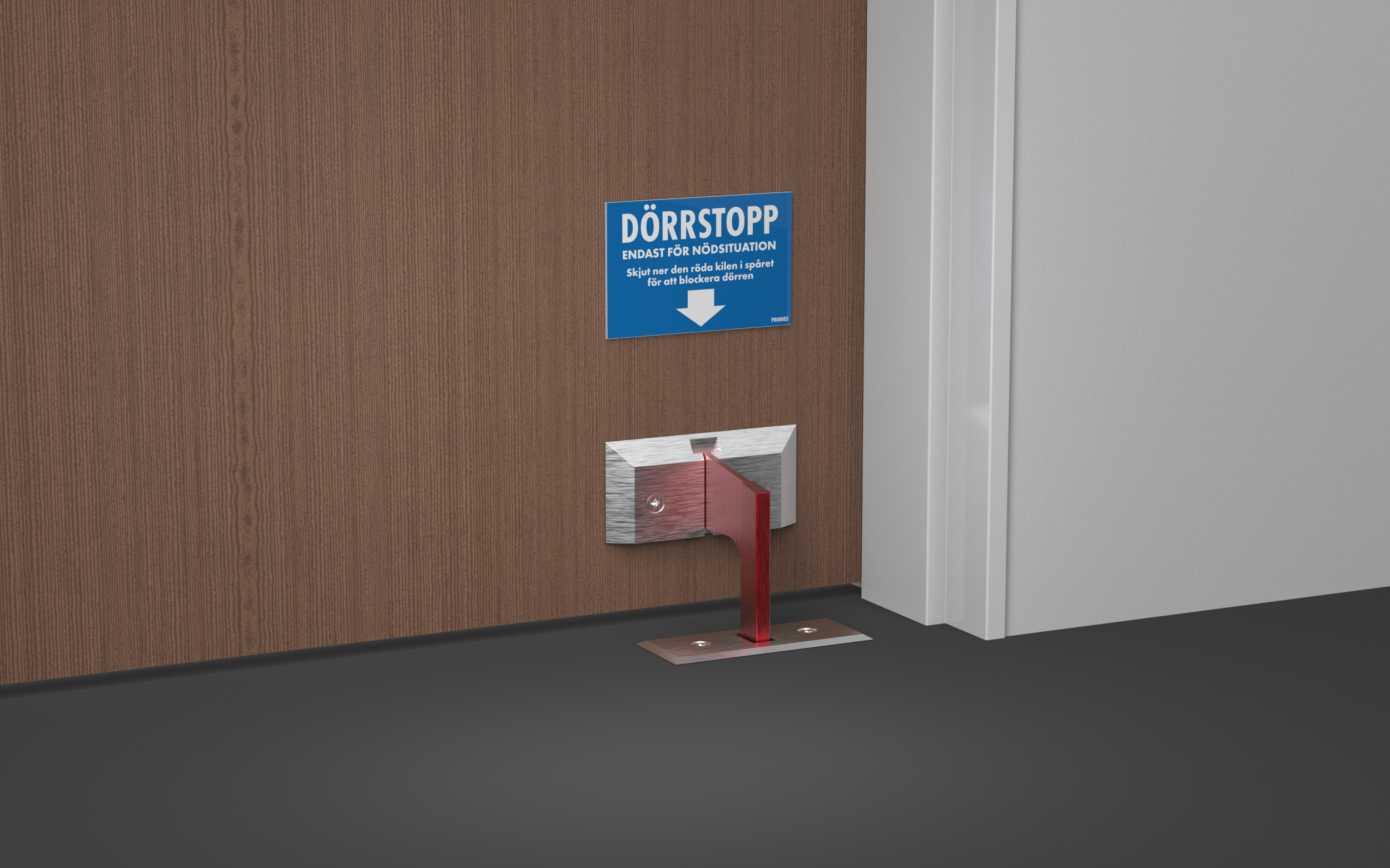 Dekal 138 x 90 Dörrstopp Pil
