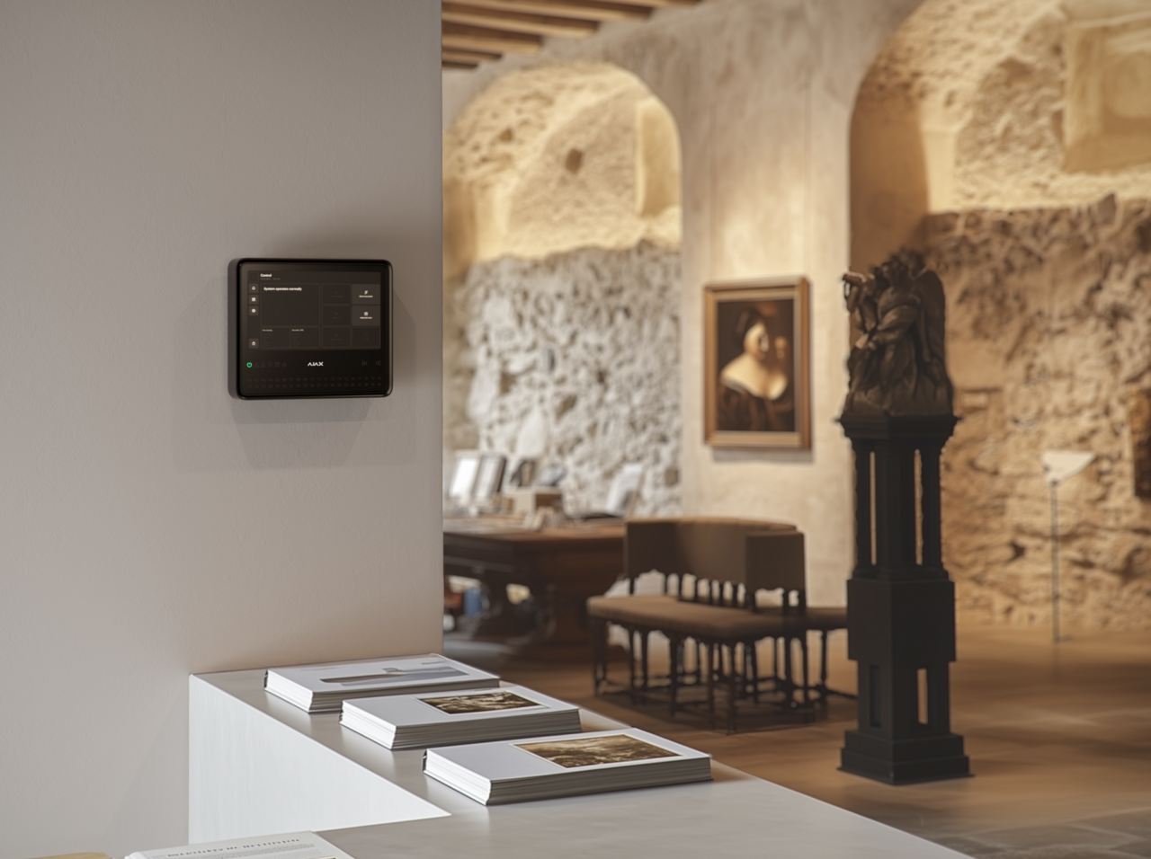 Ajax Brandlarmscentral Fire Hub EN54 Line svart