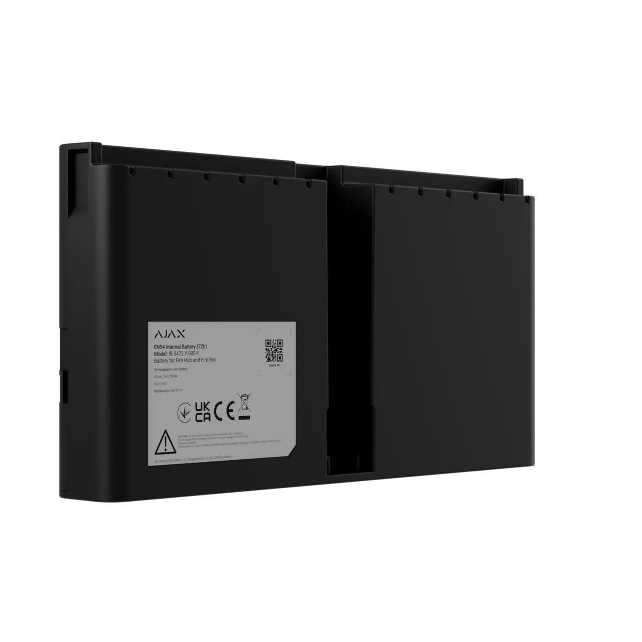 Ajax Backupbatteri 72h Fire Hub och Fire ReX EN54 svart