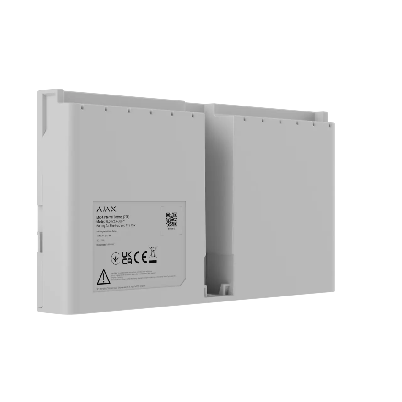 Ajax Backupbatteri 72h Fire Hub och Fire ReX EN54 vit