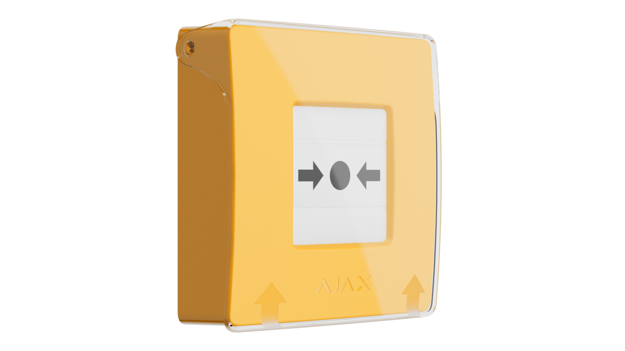 Ajax Larmknapp utanpåliggande trådlös gul