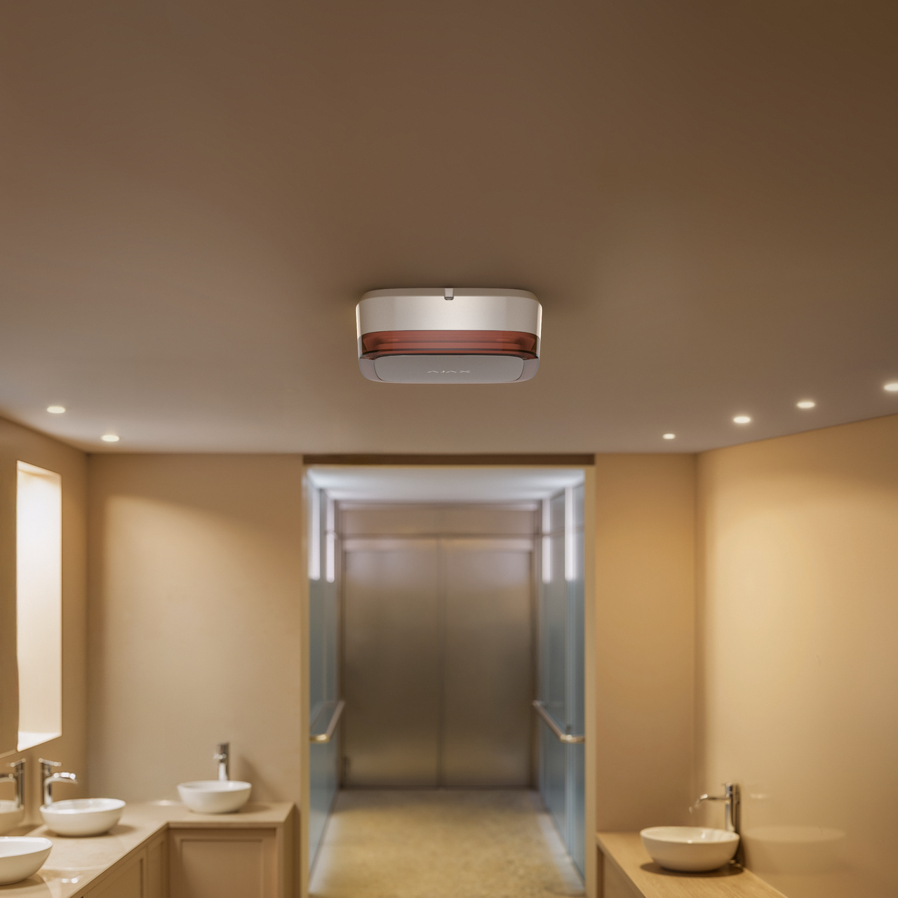 Ajax LED-blixt EN54 trådlös vit