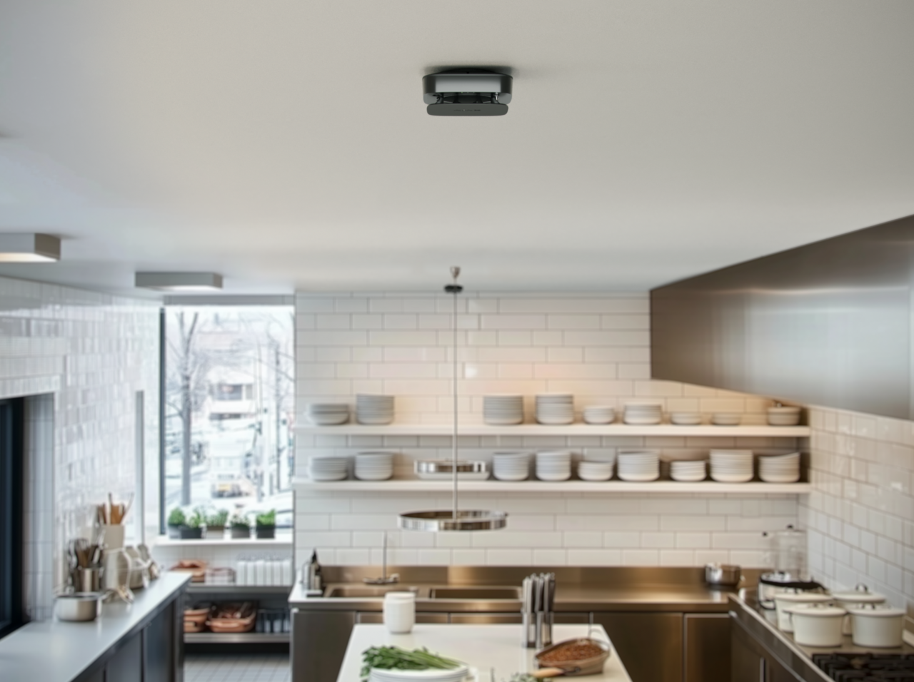 Ajax Värmedetektor inbyggd siren EN54 trådlös svart